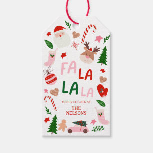Christmas Fun Pink and Red Gift Tags