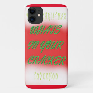 Christmas fun red green white with text Case-Mate iPhone case
