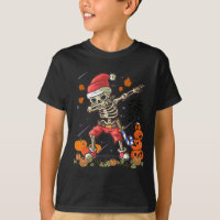 Christmas Fun Santa Skeleton Dabbing Halloween Cos