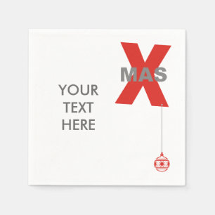 Christmas Fun - Xmas Type & Tree Bauble 1 Napkin
