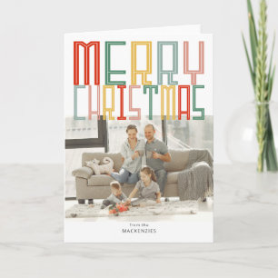 Christmas Funky Font and Text Personalised Holiday Card