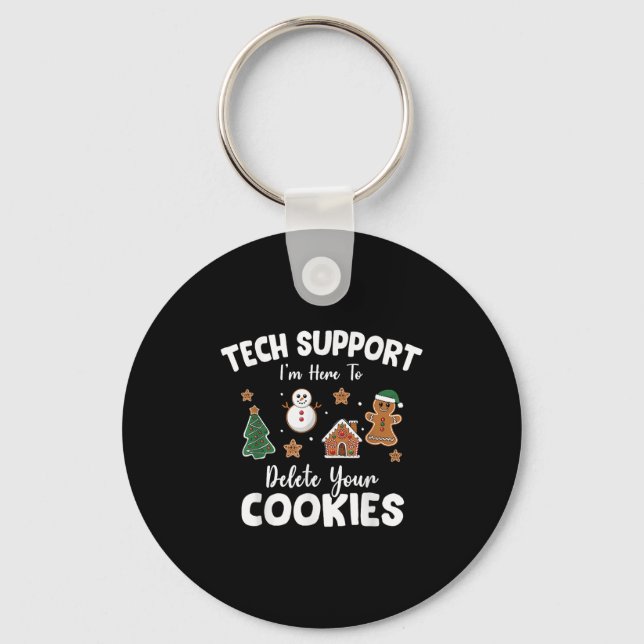 Christmas Funny Cookies Pyjamas Xmas For Men Women Key Ring (Front)