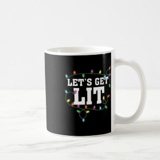 Christmas Funny Cute Let's Get Lit Xmas Coffee Mug