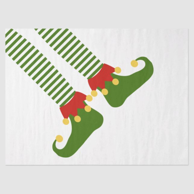 Christmas Funny Elf Holiday Festive Shelf Fun Tissue Paper (Front)