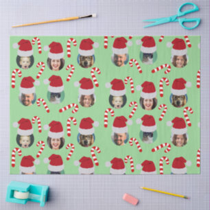 Christmas Funny Family Photo Santa Hats Tissue Paper