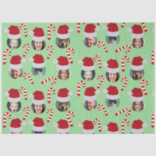 Christmas Funny Family Photo Santa Hats Tissue Paper