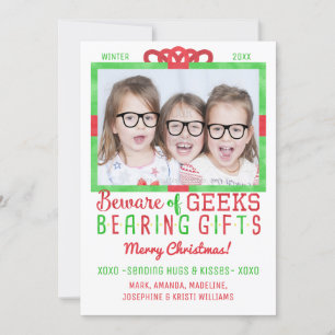 Christmas Funny Geeks Family Holiday Photo