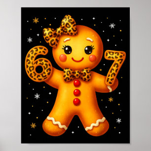 Christmas Funny Gingerbread Six Seven 67 Leopard B Poster