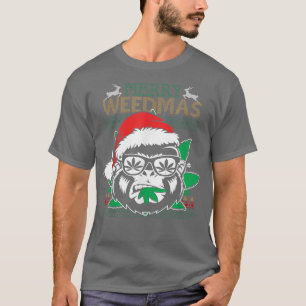 Christmas Funny Glasses Monkey Office Holiday Part T-Shirt