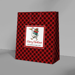 Christmas Funny Goose Minimalist Whimsy Gift Bags