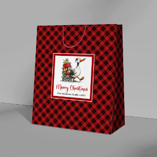 Christmas Funny Goose Whimsical Minimal Gift Bags