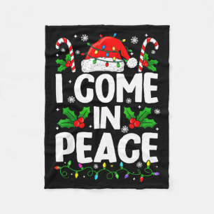 Christmas Funny I Come In Peace Couple Matching Me Fleece Blanket