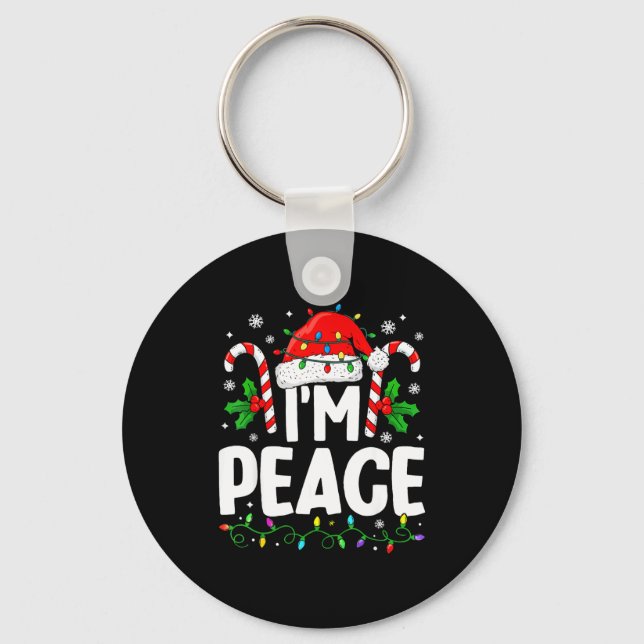 Christmas Funny I Come In Peace Couple Matching Me Key Ring (Front)