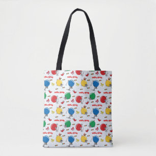 Christmas funny mouse with balls tote bag