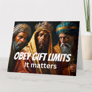 Christmas Funny Novelty OBEY GIFT LIMITS   Card