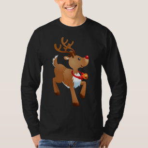Christmas Funny Rudolph Red Nose Reindeer Family M T-Shirt