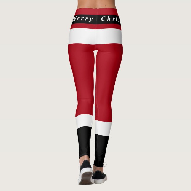 Christmas Funny Santa Claus Leggings (Back)