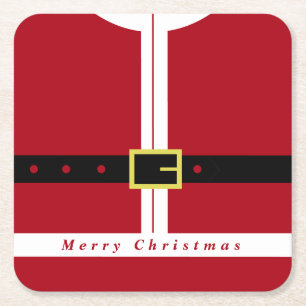Christmas Funny Santa Design Paper Coaster