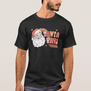 Christmas Funny Santa New Mama Baby Pregnancy Rain T-Shirt