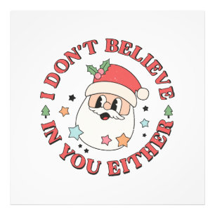 Christmas Funny Santa Photo Print