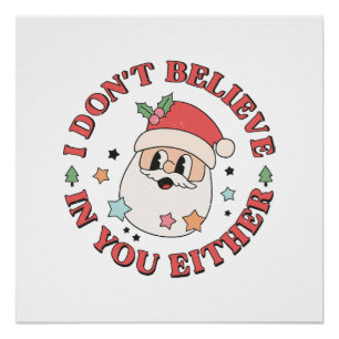 Christmas Funny Santa  Poster
