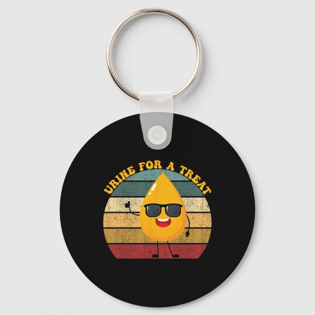 Christmas Funny Santa Skeleton Dabbing Halloween C Key Ring (Front)