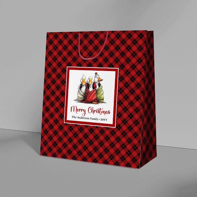 Christmas Funny Silly Geese Whimsy Gift Bags (Christmas Funny Silly Geese Whimsy Gift Bags)