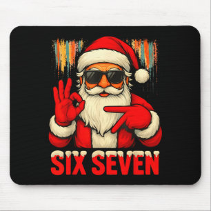 Christmas Funny Six Seven 6 7 Meme Santa Men Boys  Mouse Pad