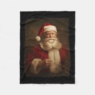Christmas Funny Trump Santa Claus Retro Vintage Xm Fleece Blanket