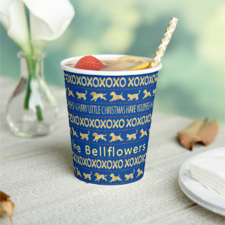 Christmas Furry Cats and Dogs Paper Cups