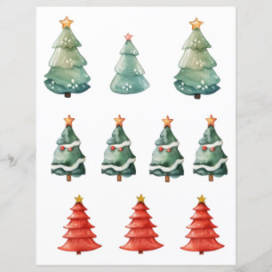 Christmas Fussy cut Trees