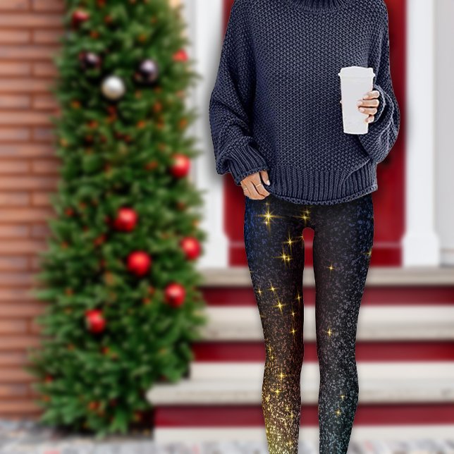 Christmas Galaxy Glitter Dazzling  Leggings (Creator Uploaded)