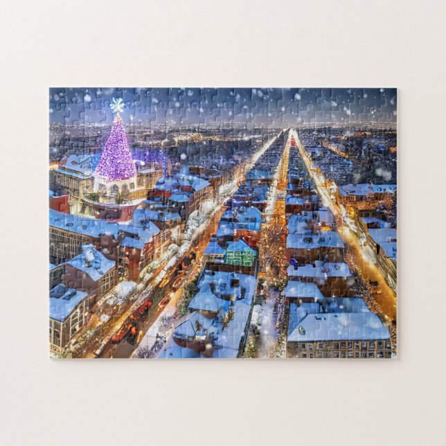 Christmas Gallery Art Photo Puzzles Winter City (Horizontal)