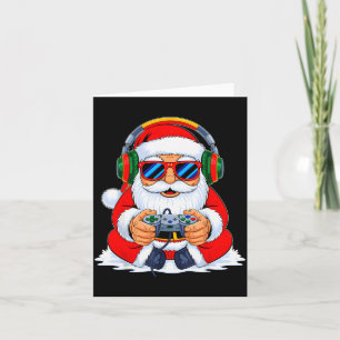 Christmas Gamer Boys Video Game Funny Santa Xmas S Card