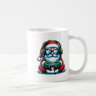 Christmas Gamer Boys Video Game Santa Xmas Coffee Mug