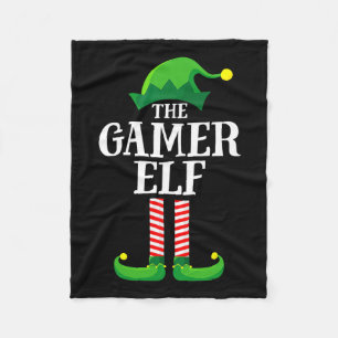 Christmas Gamer Elf Matching Family Group Christma Fleece Blanket