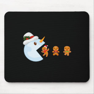 Christmas Gamer Funny Video Game Snowman Eat Ginge Mouse Pad