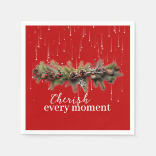 Christmas Garland and Shooting Stars Cherish the Napkin