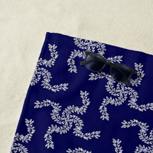 Christmas Garland Blue, Christmas Decoration, Xmas Beach Towel