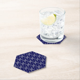 Christmas Garland Blue, Christmas Decoration, Xmas Paper Coaster
