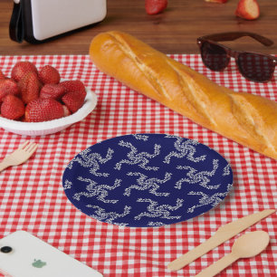 Christmas Garland Blue, Christmas Decoration, Xmas Paper Plate