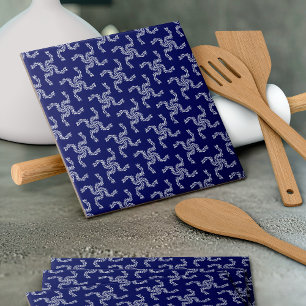 Christmas Garland Blue, Christmas Decoration, Xmas Tile
