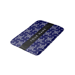 Christmas Garland, Blue, Your name, Personalise Bath Mat
