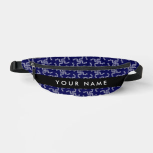 Christmas Garland, Blue, Your name, Personalise Bum Bags