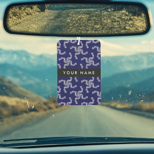 Christmas Garland, Blue, Your name, Personalise Car Air Freshener