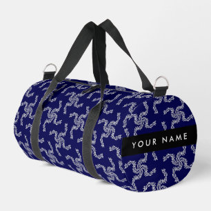 Christmas Garland, Blue, Your name, Personalise Duffle Bag