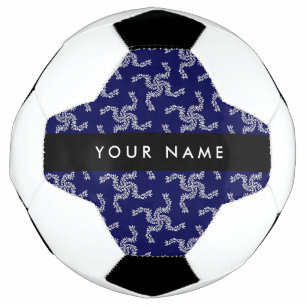 Christmas Garland, Blue, Your name, Personalise Soccer Ball