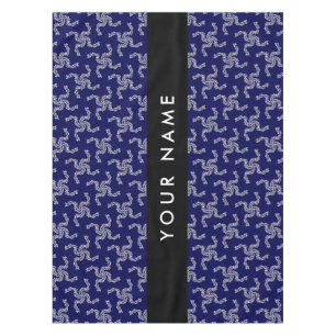 Christmas Garland, Blue, Your name, Personalise Tablecloth