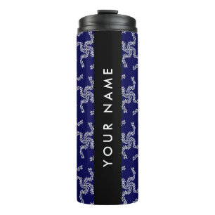 Christmas Garland, Blue, Your name, Personalise Thermal Tumbler