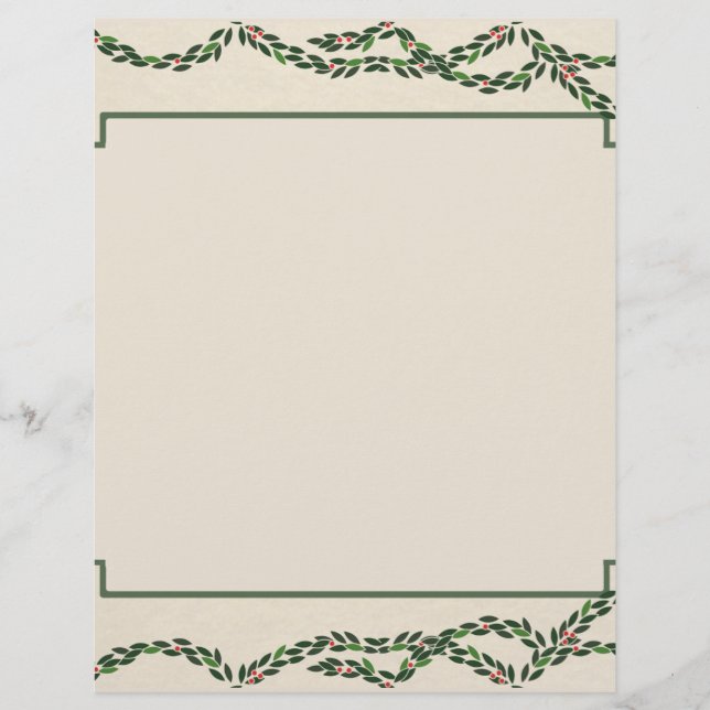 Christmas Garland Custom Letterhead (Front)